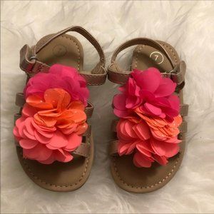 CHEROKEE Girls Toddler pink & orange Sandals